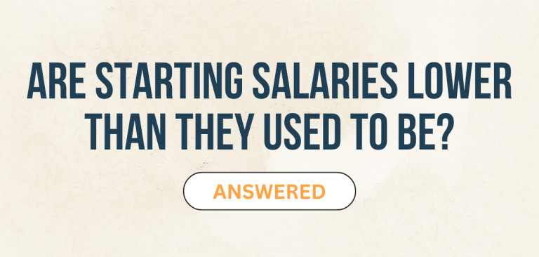 Feature image of are starting salaries lower than they used to be, answered by GradSimple.